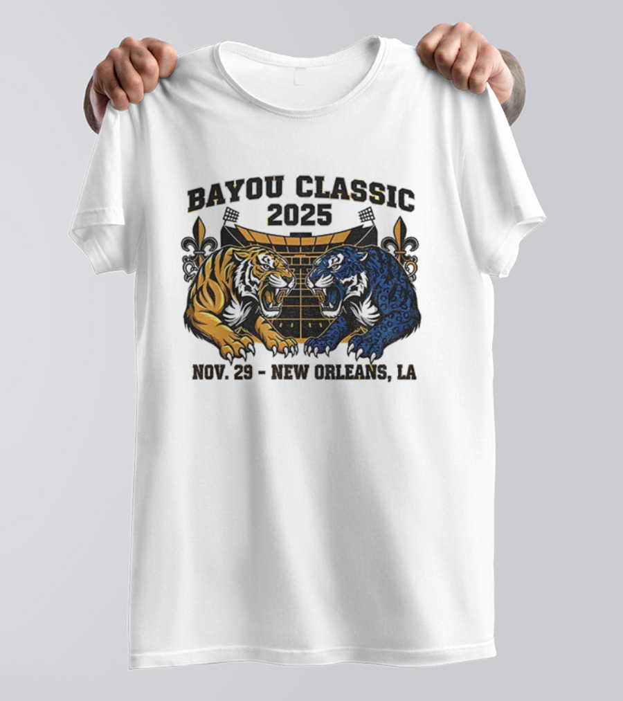 Bayou Classic 2025 Nov 29 New Orleans LA Grambling Vs Southern Rivalry HBCU Football T-Shirt
