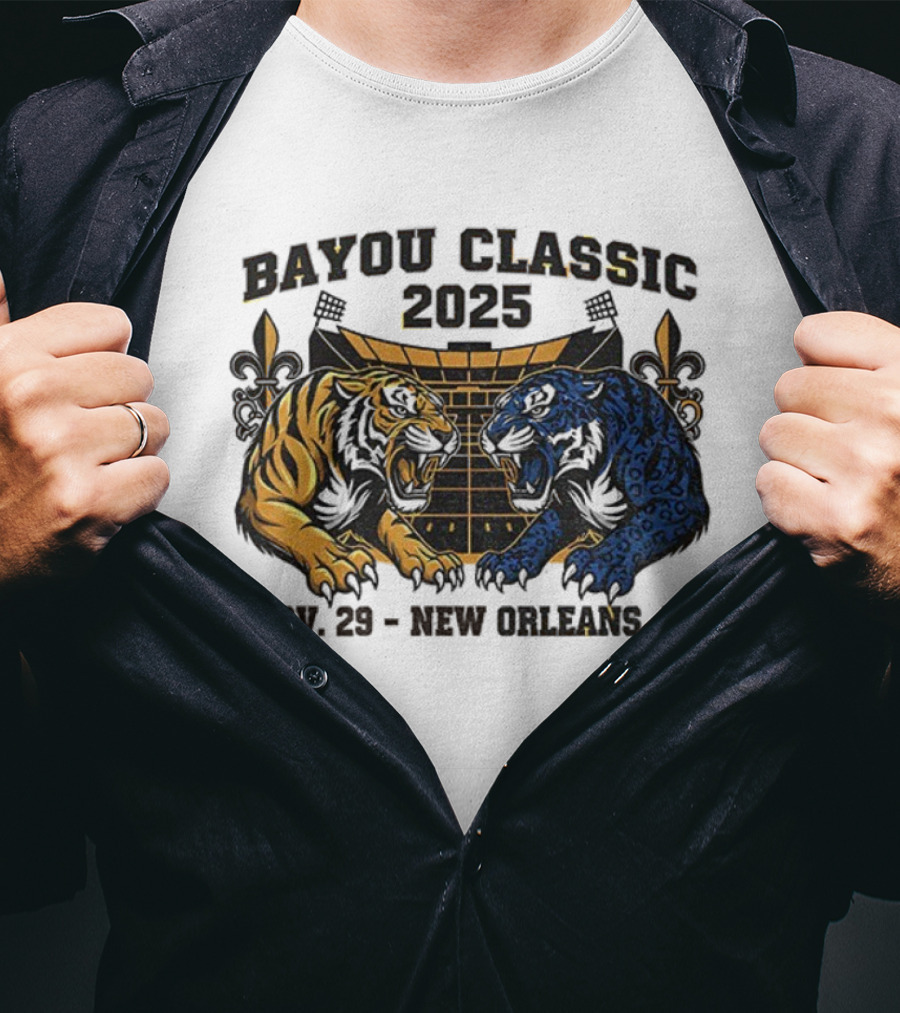Bayou Classic 2025 Nov 29 New Orleans LA Grambling Vs Southern Rivalry HBCU Football T-Shirt
