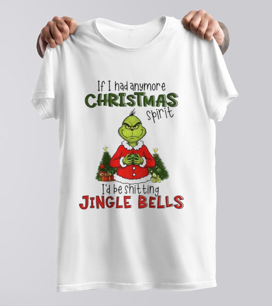 Grinch Christmas Spirit Jingle Bells Holiday Humor T-Shirt