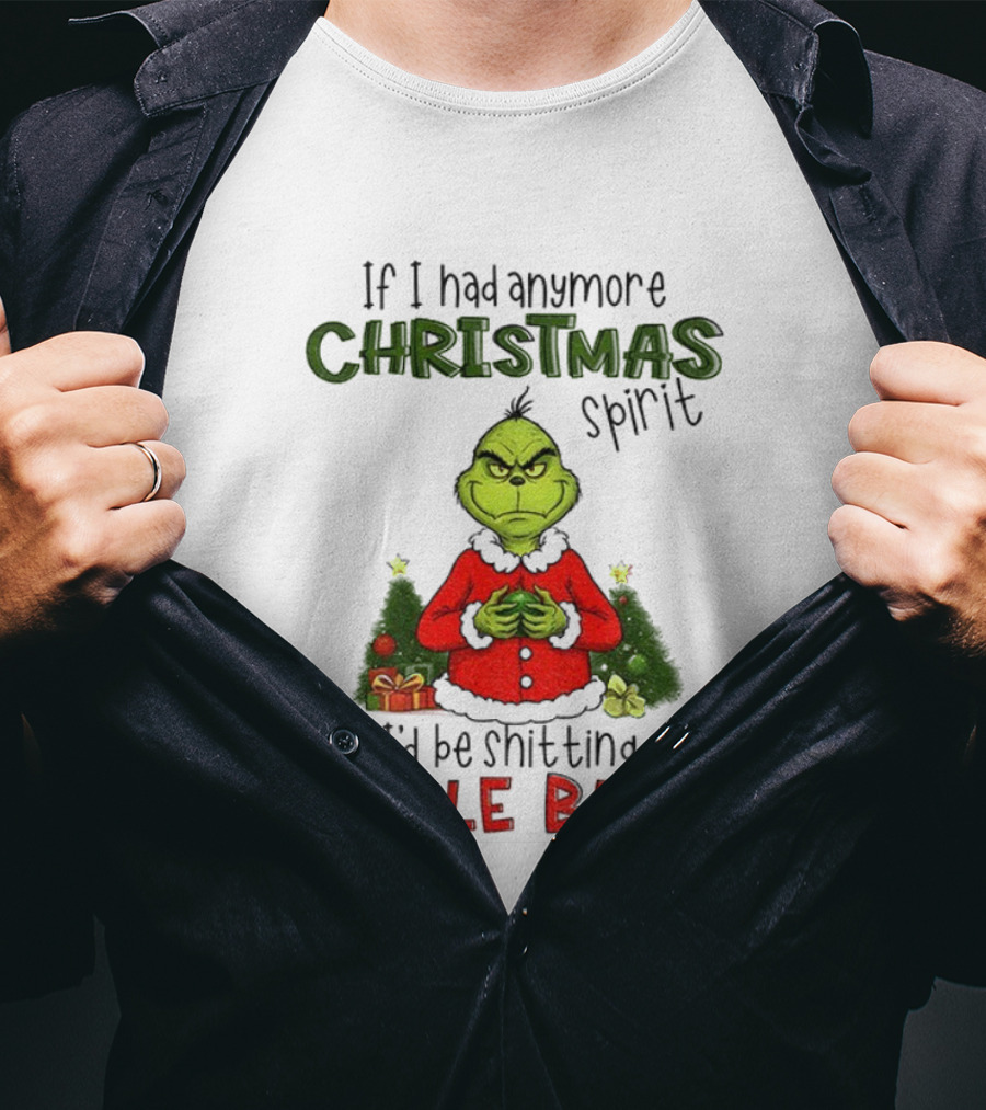 Grinch Christmas Spirit Jingle Bells Holiday Humor T-Shirt