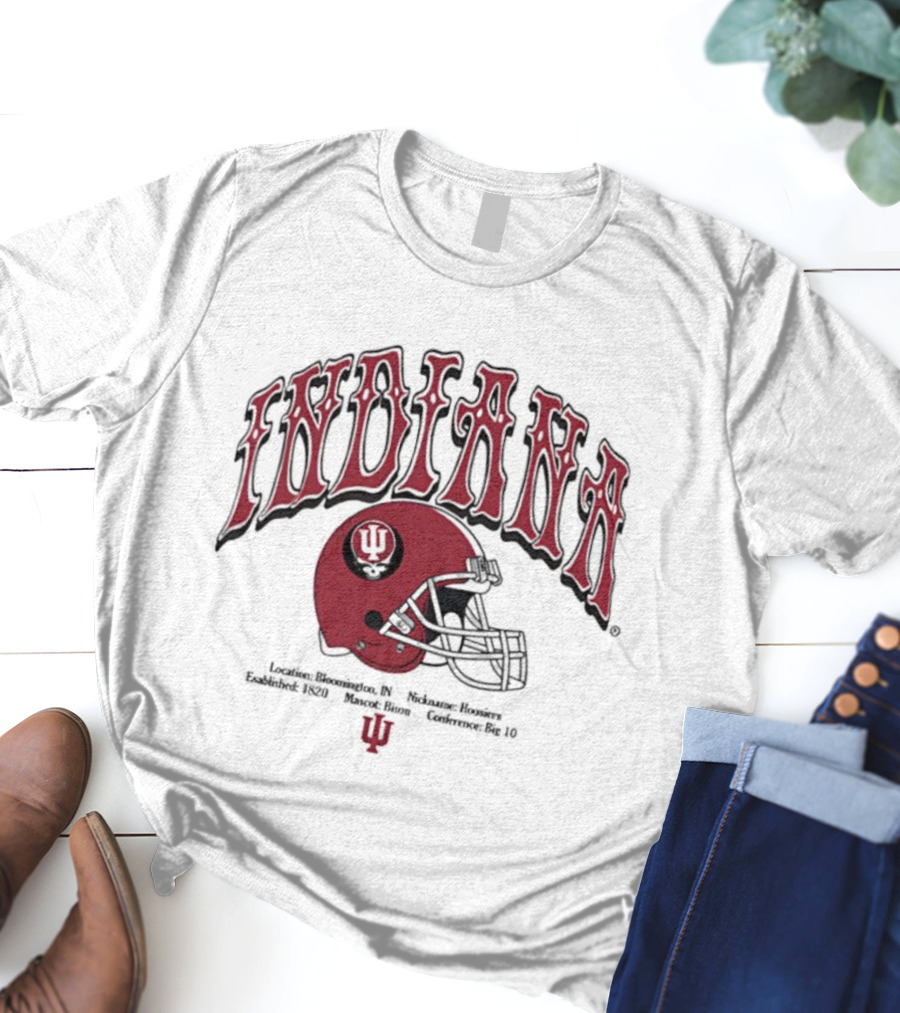 Indiana University Grateful Dead Helmet Established 1820 Bloomington Traditions Honoring IU T-Shirt