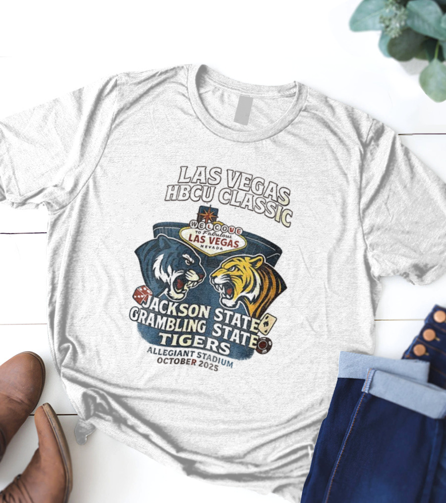 Las Vegas HBCU Classic Jackson State Vs Grambling State Tigers Allegiant Stadium October 2025 T-Shirt