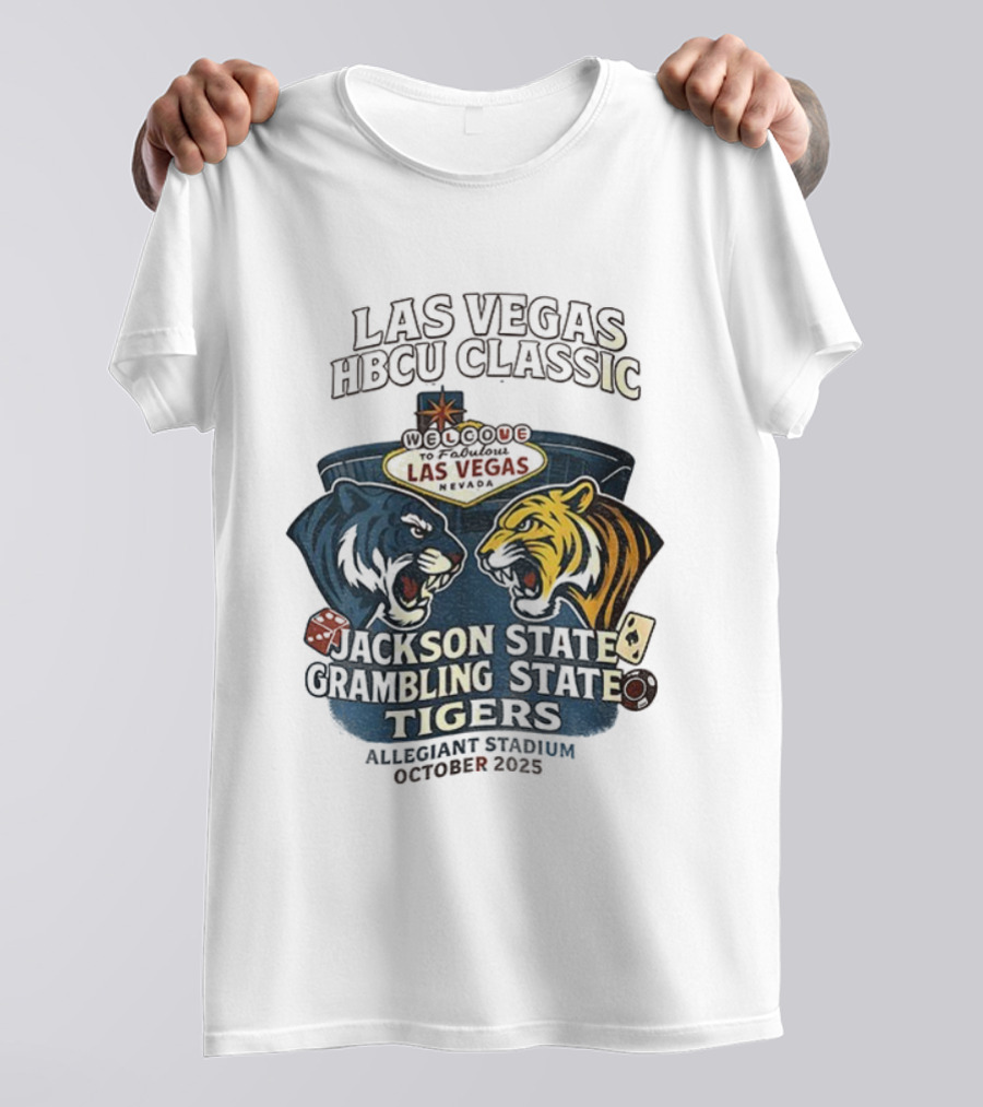 Las Vegas HBCU Classic Jackson State Vs Grambling State Tigers Allegiant Stadium October 2025 T-Shirt