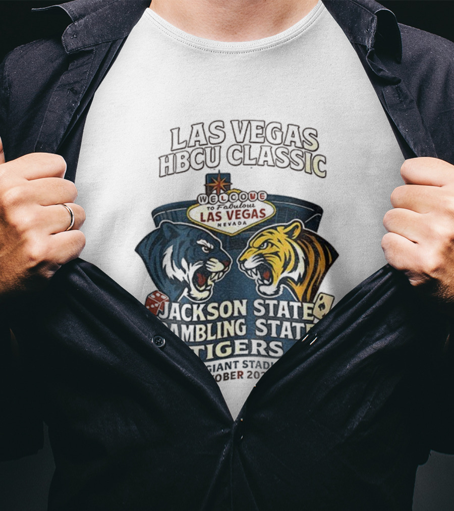 Las Vegas HBCU Classic Jackson State Vs Grambling State Tigers Allegiant Stadium October 2025 T-Shirt