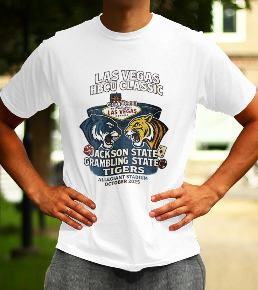 Las Vegas HBCU Classic Jackson State Vs Grambling State Tigers Allegiant Stadium October 2025 T-Shirt