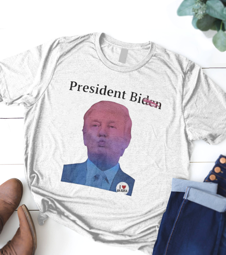 President Bi Den Trump I Love Leda T-Shirt
