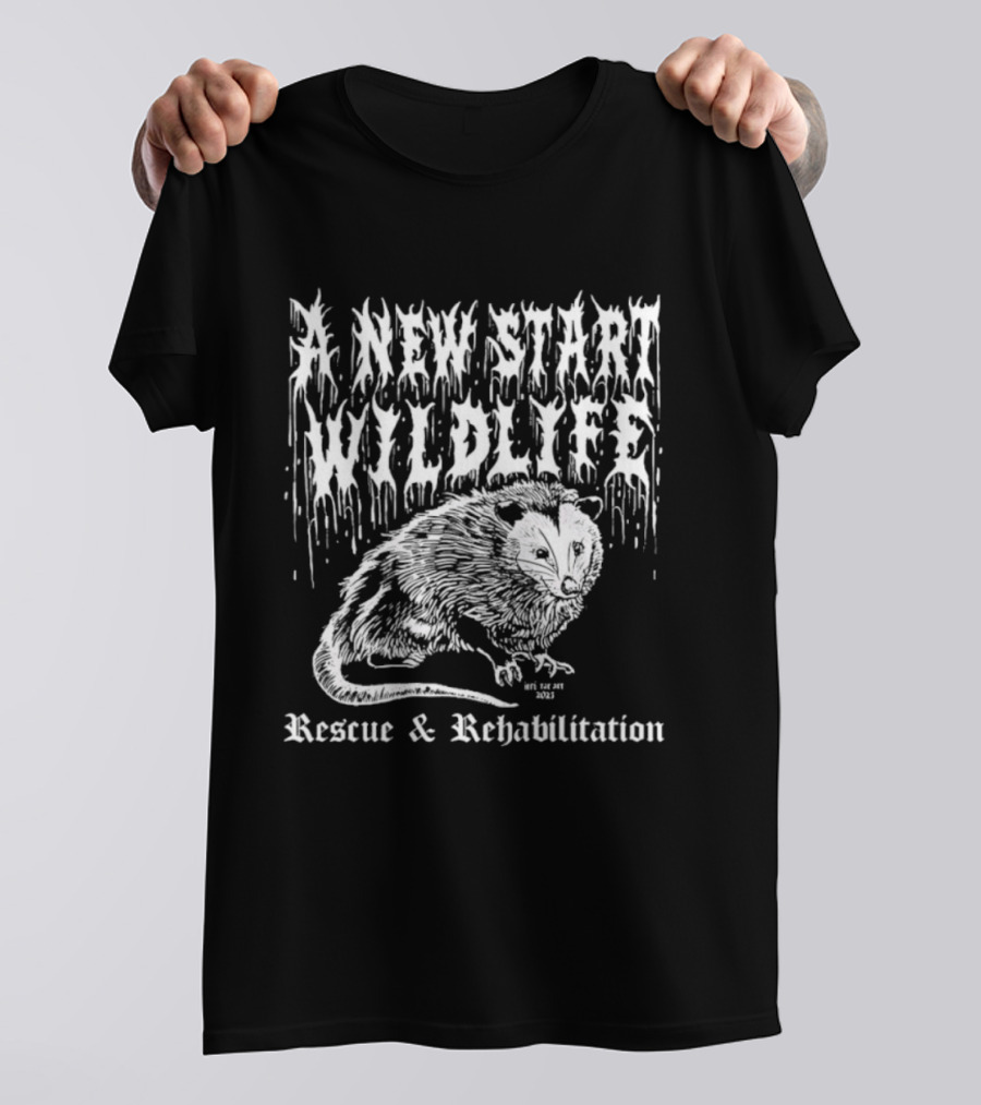 A New Start Wildlife Rescue Rehabilitation Rat Design T-Shirt