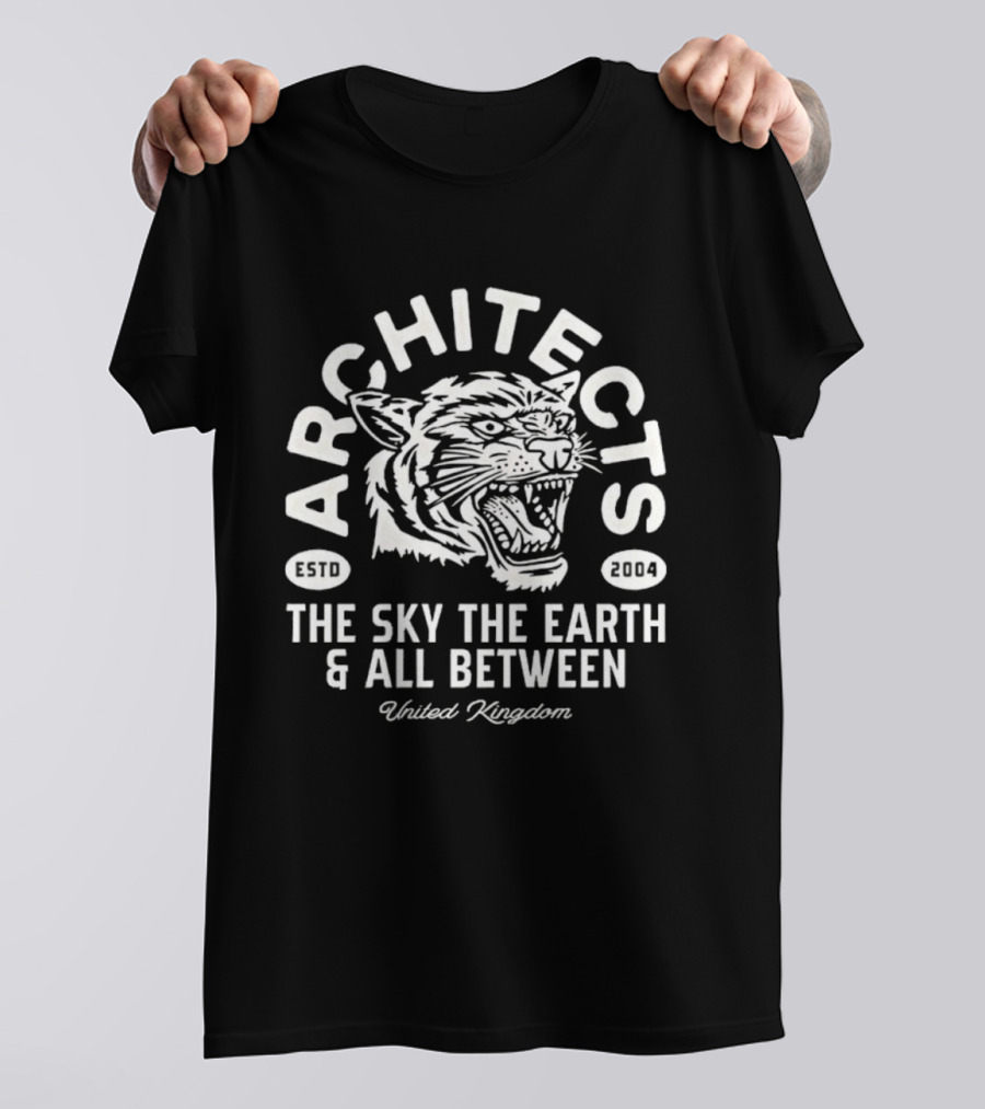 Architects Tiger The Sky The Earth All Between United Kingdom T-Shirt