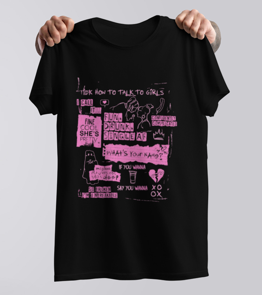Beth McCarthy IDK How To Talk To Girls Heartbreak Sketch XOXO T-Shirt