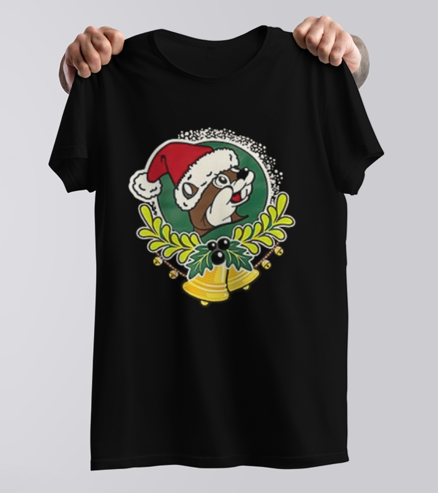 Buc-ee's Christmas 2025 Jingle All The Way Santa Beaver Holiday Cheer T-Shirt