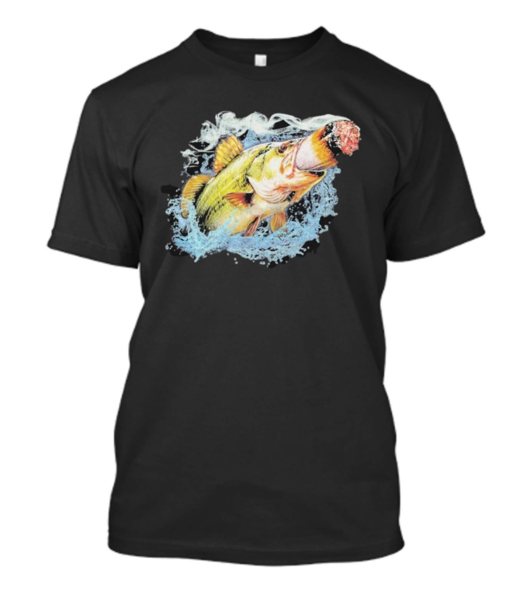 Fish Smokin A Bigass Doink Surreal Aquatic Design T-Shirt
