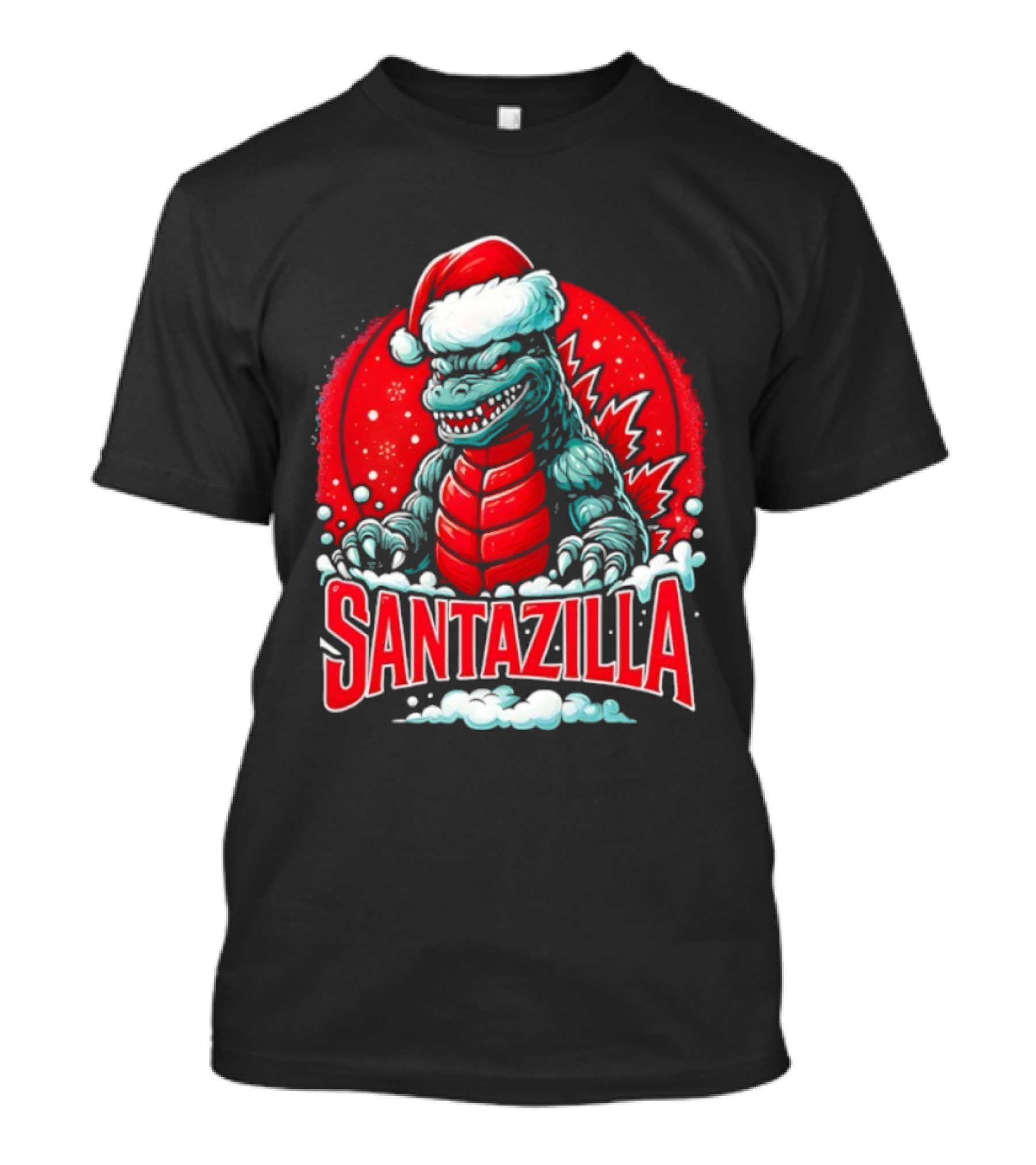 Santazilla Godzilla Christmas Monster Ornament Holiday Fun T-Shirt