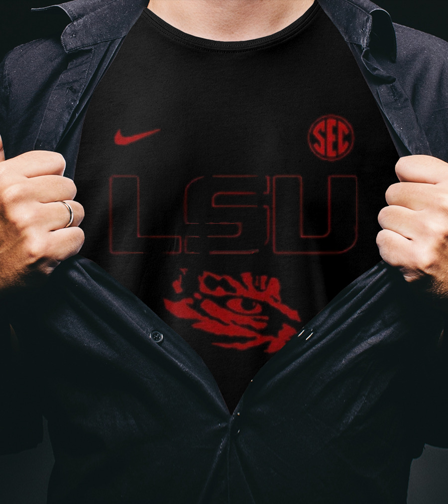 LSU Tigers Stranger Things SEC Championship Collaboration Nike T-Shirt