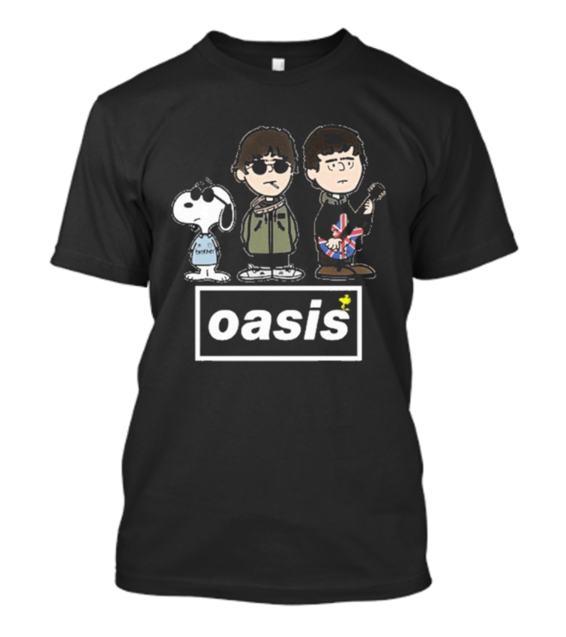 Oasis Snoopy Peanuts Live 2025 Mexico City Woodstock Union Jack T-Shirt