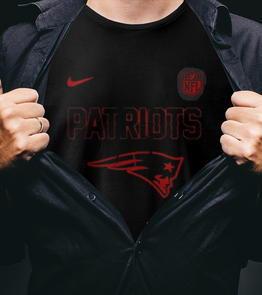 New England Patriots Stranger Things Crossover Nike NFL Collab T-Shirt