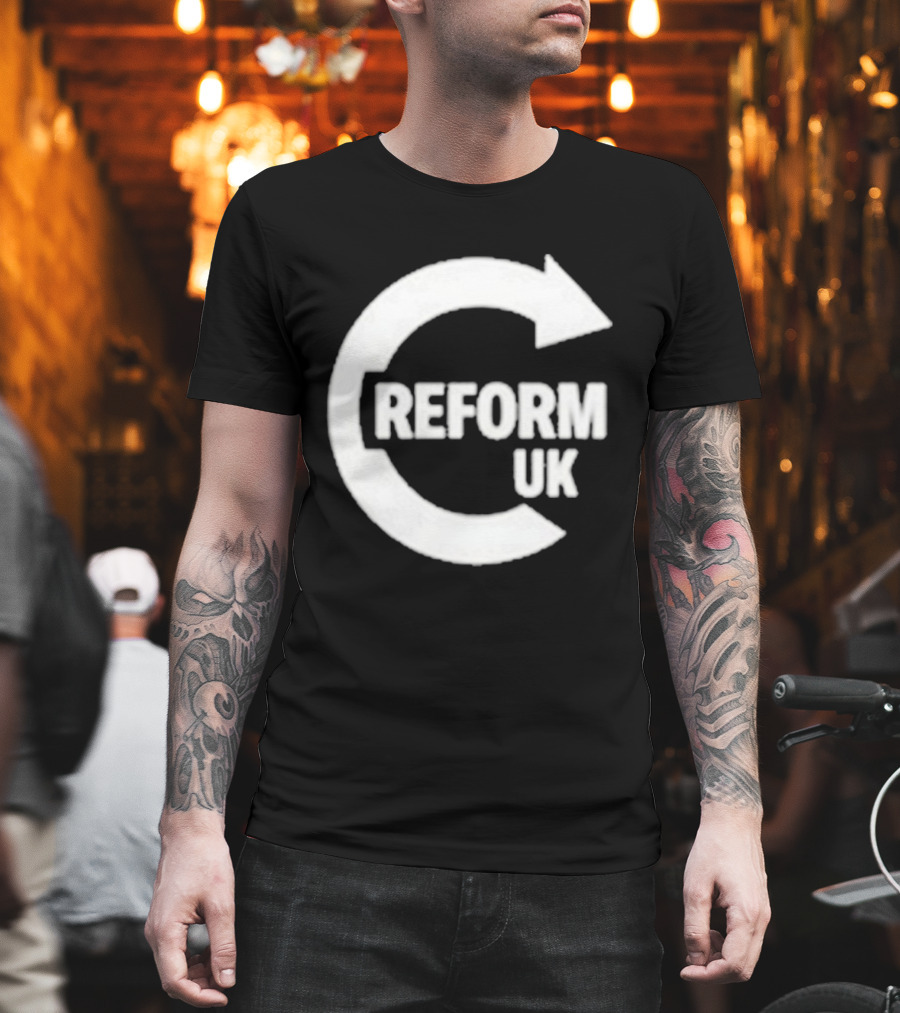 Reform UK Paul Doyle Political Symbol Arrow Circular Icon T-Shirt