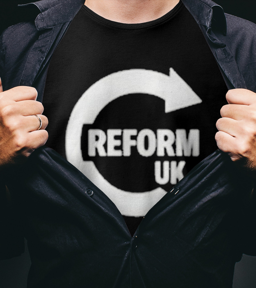 Reform UK Paul Doyle Political Symbol Arrow Circular Icon T-Shirt