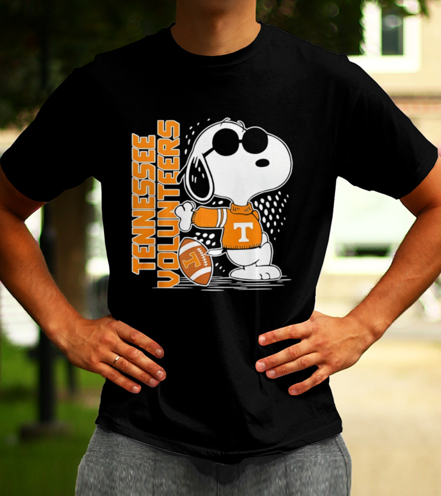Snoopy Joe Cool Tennessee Volunteers Football Merchandise T-Shirt