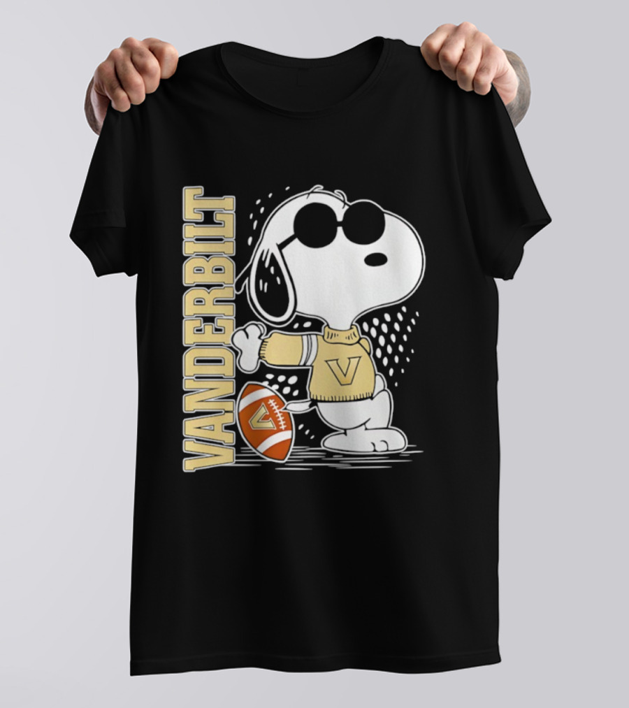 Snoopy Joe Cool Vanderbilt Commodores Football Merchandise Ornament T-Shirt