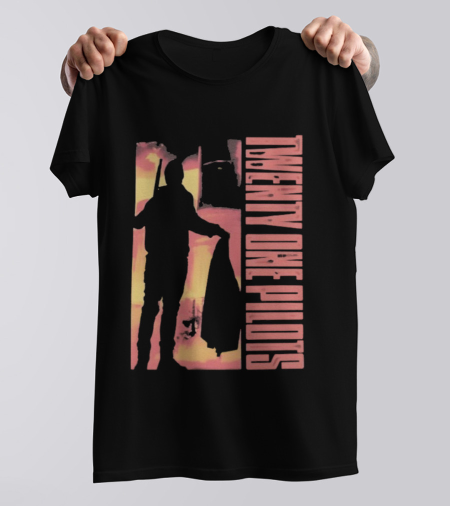 Twenty One Pilots Torchbearer Silhouette Fire Background T-Shirt