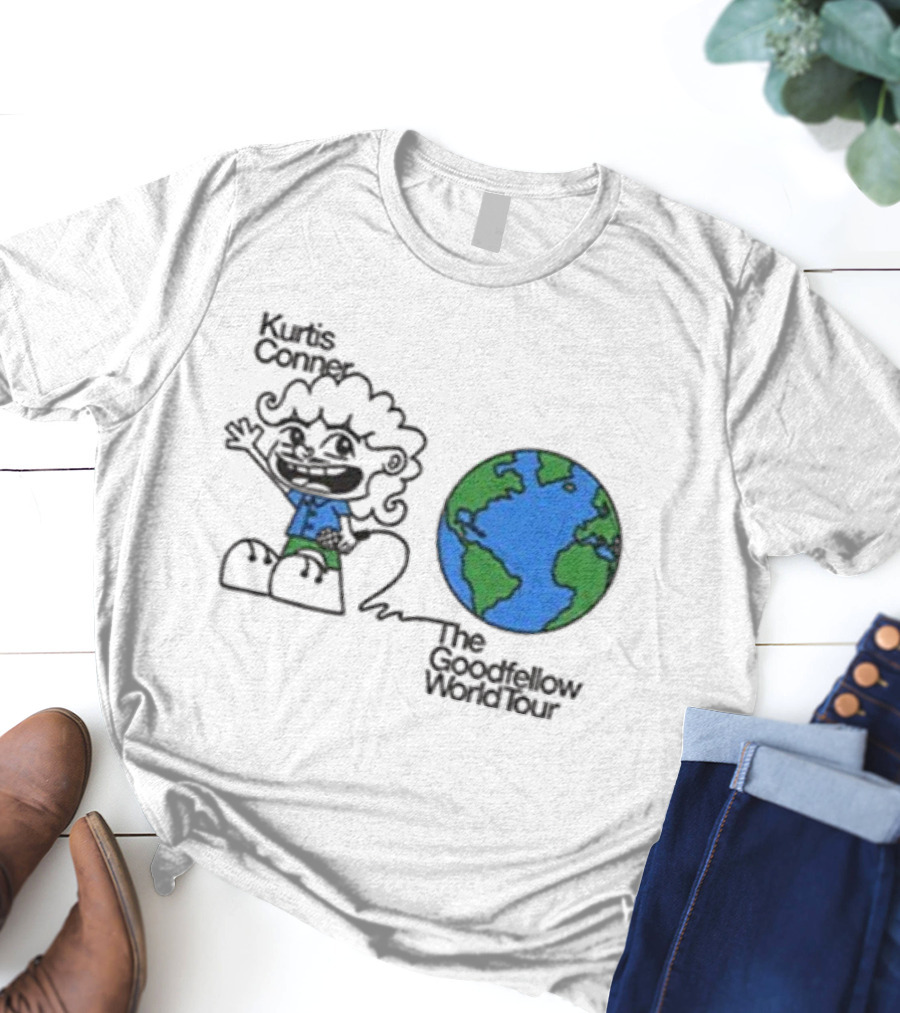Kurtis Conner The Goodfellow World Tour 2025 Earth Character Illustration T-Shirt