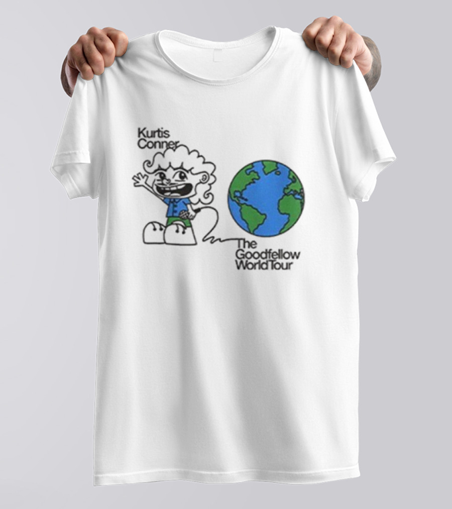 Kurtis Conner The Goodfellow World Tour 2025 Earth Character Illustration T-Shirt