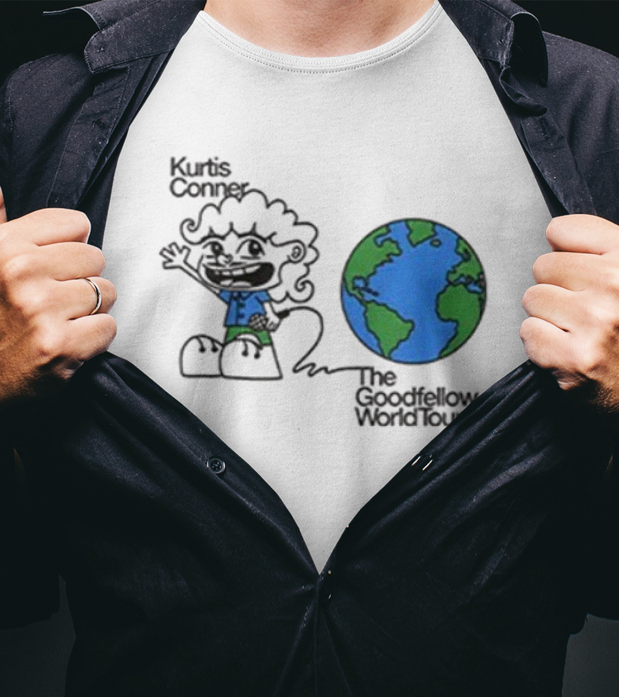 Kurtis Conner The Goodfellow World Tour 2025 Earth Character Illustration T-Shirt