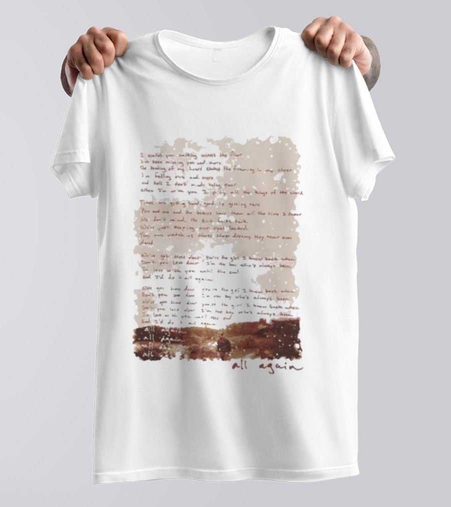 Charles Wesley Godwin Lyrics All Again Vintage Rustic Style T-Shirt
