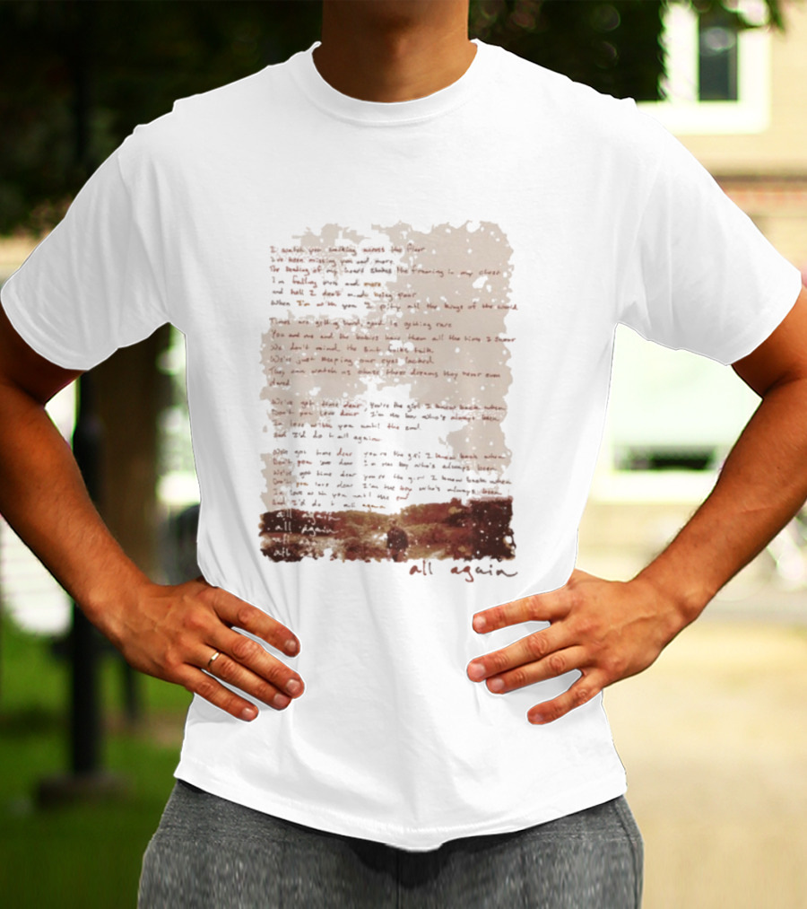 Charles Wesley Godwin Lyrics All Again Vintage Rustic Style T-Shirt