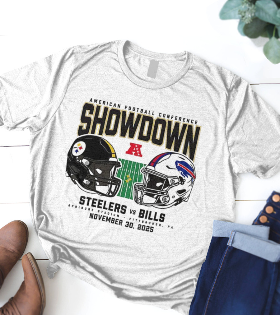 Steelers Vs Bills NFL Showdown November 30 2025 T-Shirt