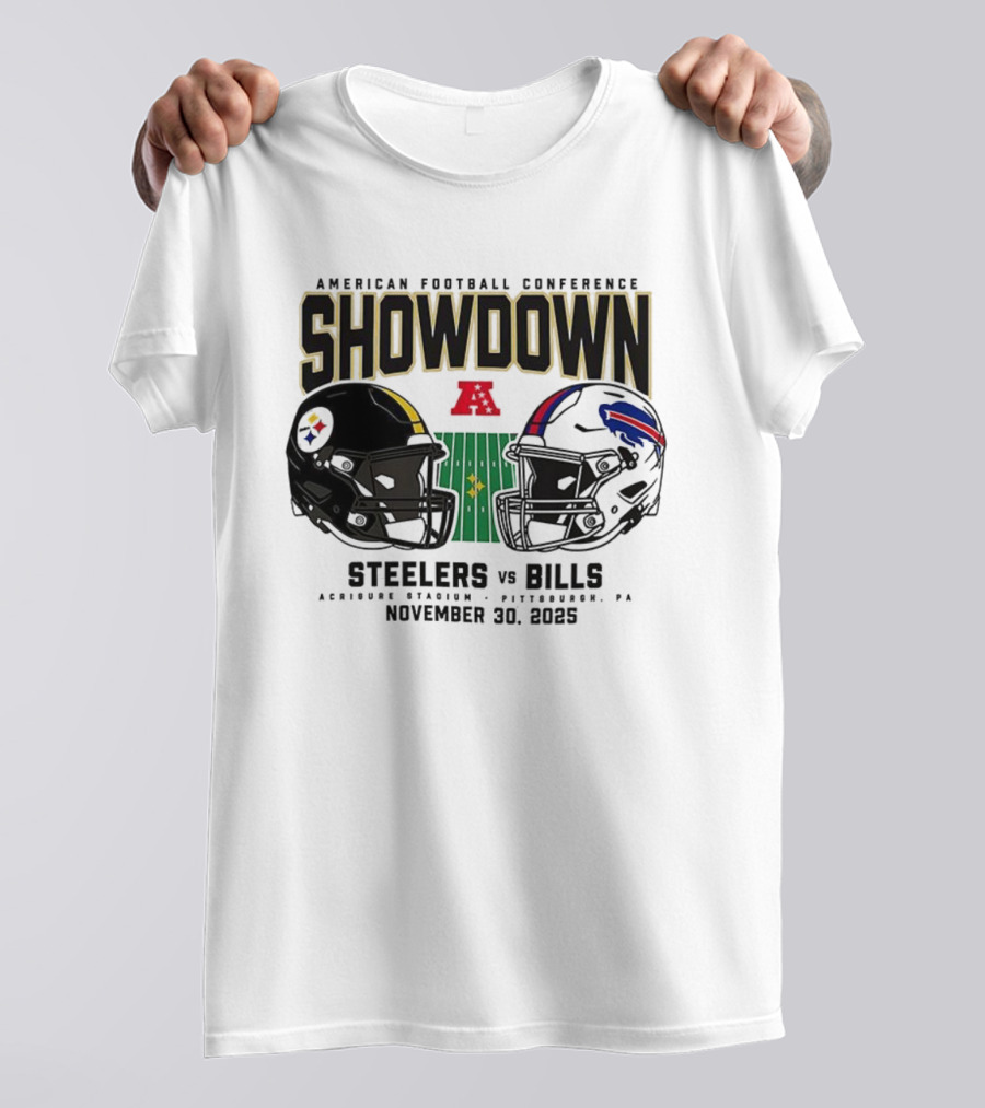 Steelers Vs Bills NFL Showdown November 30 2025 T-Shirt