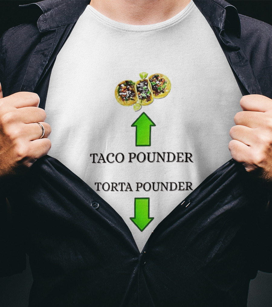 Taco Pounder Torta Pounder Funny Food Humor Arrows T-Shirt