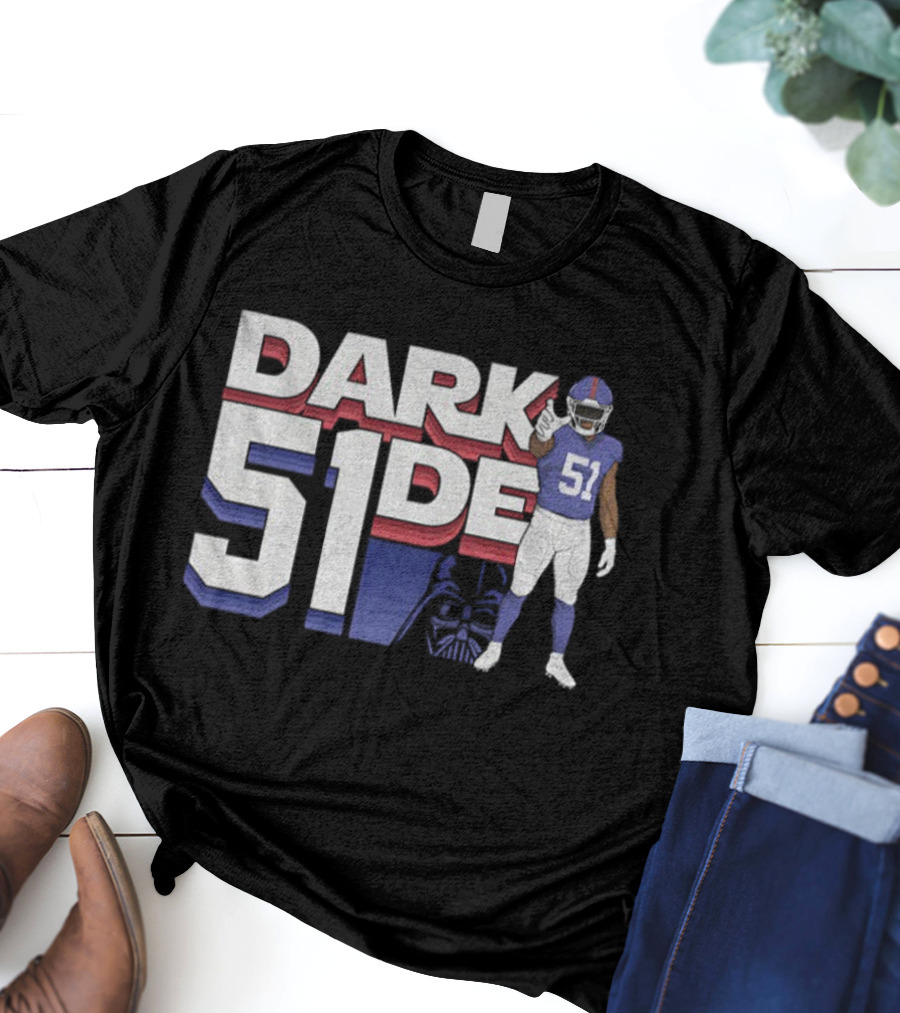 Abdul Carter New York Giants Dark 51der Star Wars NFL Football T-Shirt