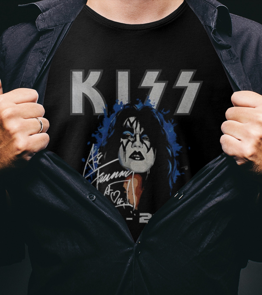 Kiss 1951-2025 Ace Frehley Signature Rock Legend RIP T-Shirt
