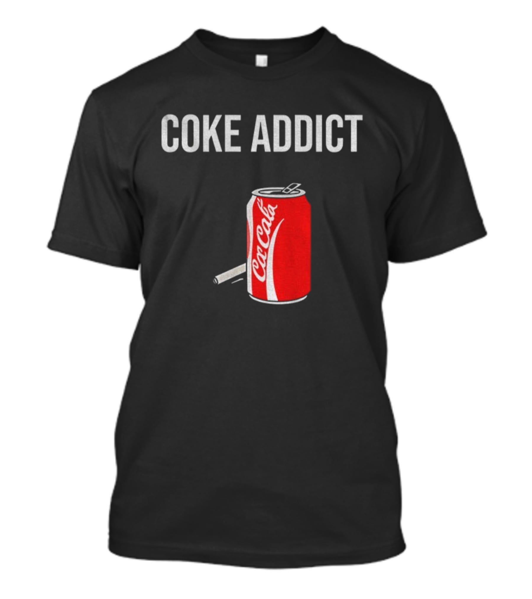 Coke Addict Parody Can And Cigarette T-Shirt