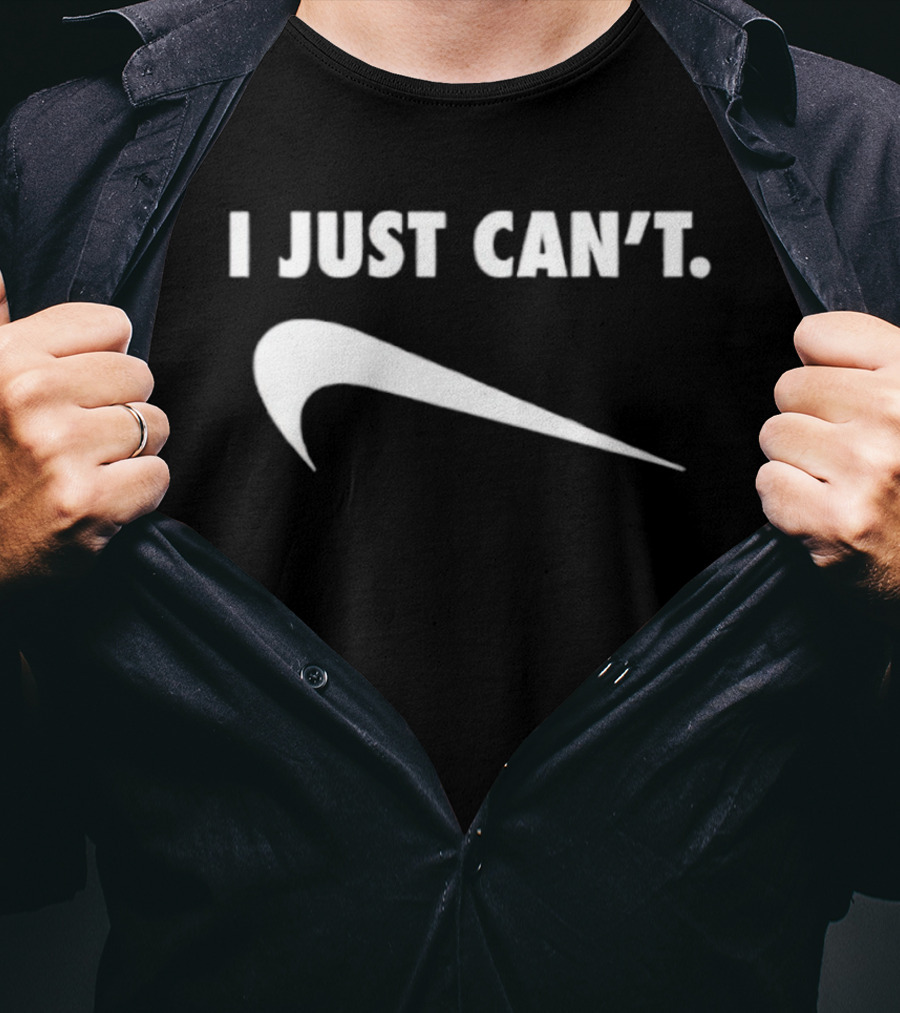 I Just Can't Swoosh Parody T-Shirt
