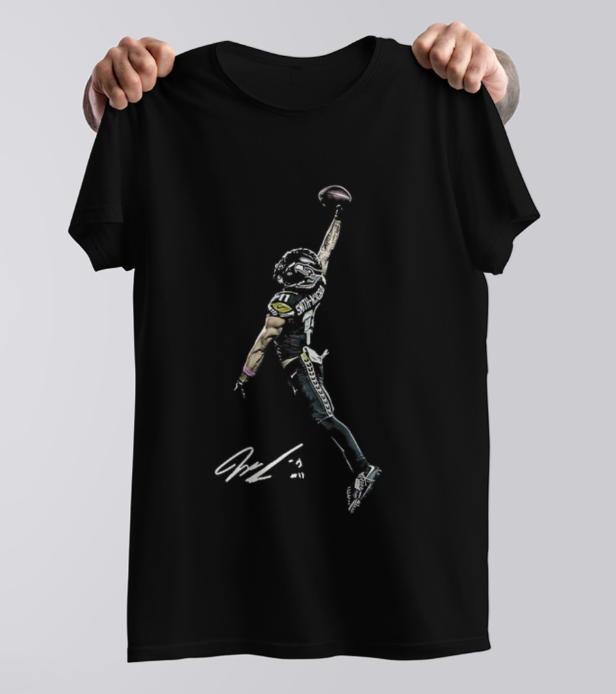 Jaxon Smith-Njigba Seattle Seahawks Wide Receiver Signature Ized Catch T-Shirt