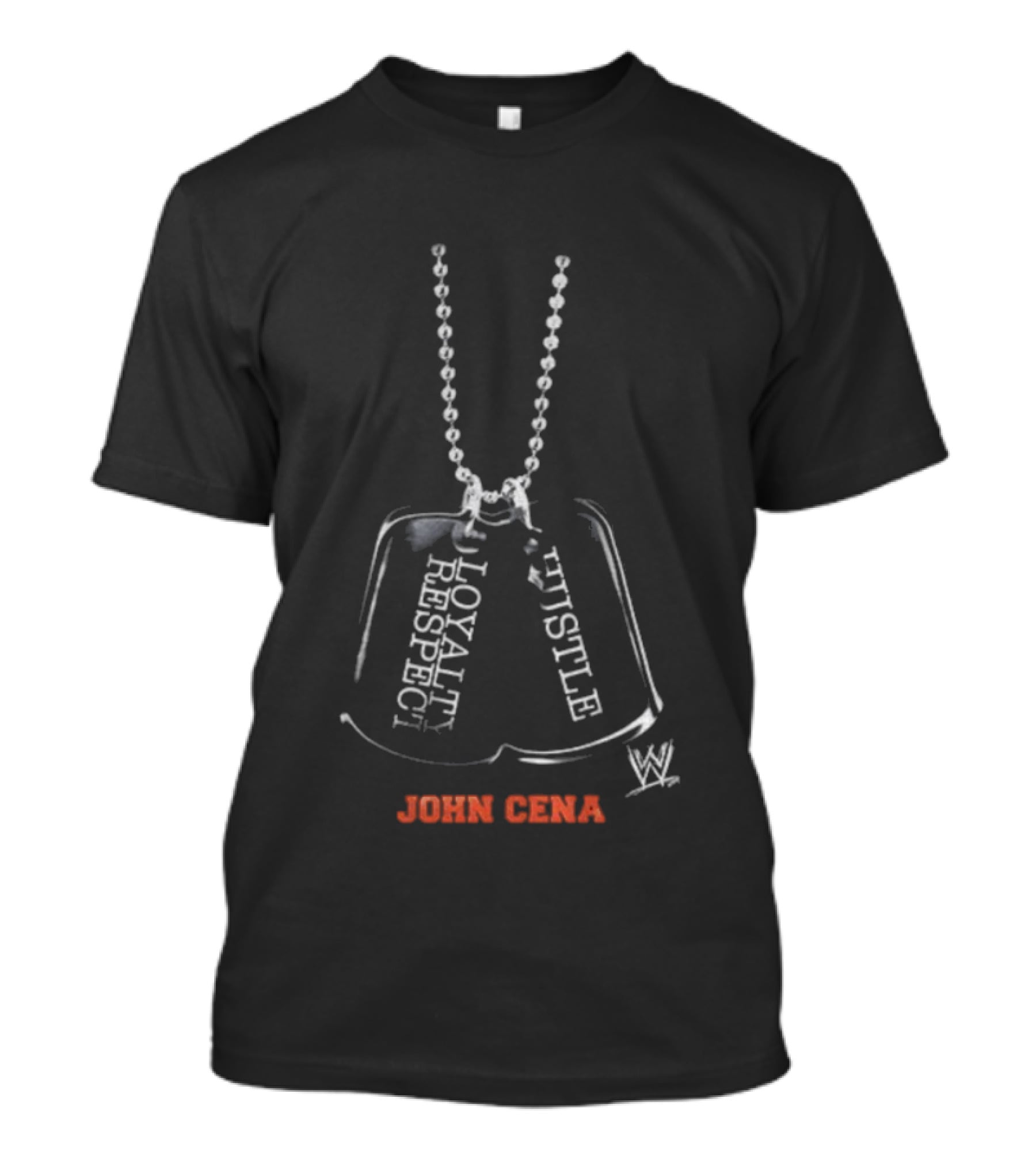 John Cena WWE Dog Tags Loyalty Hustle Respect T-Shirt