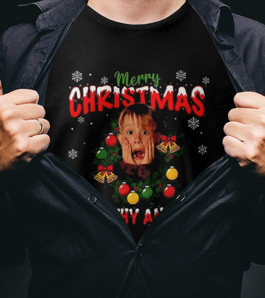 Merry Christmas Kevin Home Alone Ya Filthy Animal Meme Ugly T-Shirt