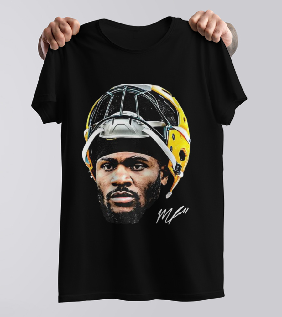 Micah Parsons Green Bay Packers Helmet Big Face Signature Football T-Shirt