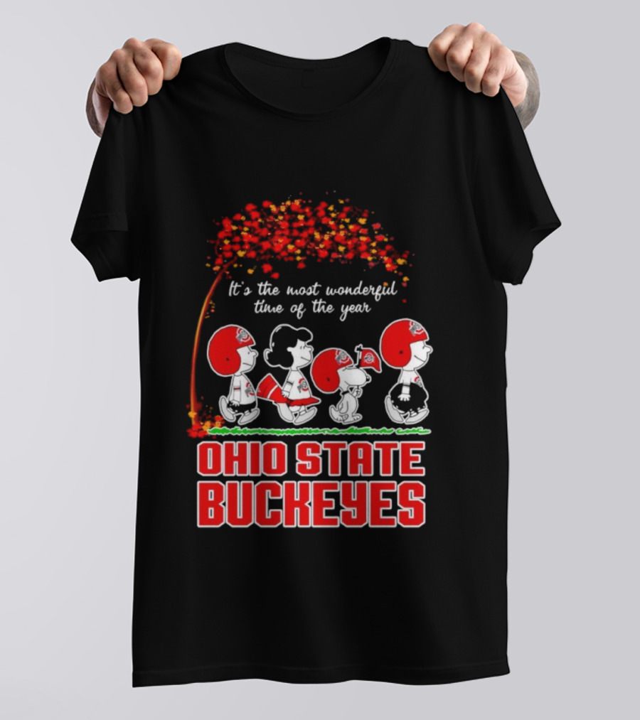 It's The Most Wonderful Time Peanuts Ohio State Buckeyes T-Shirt