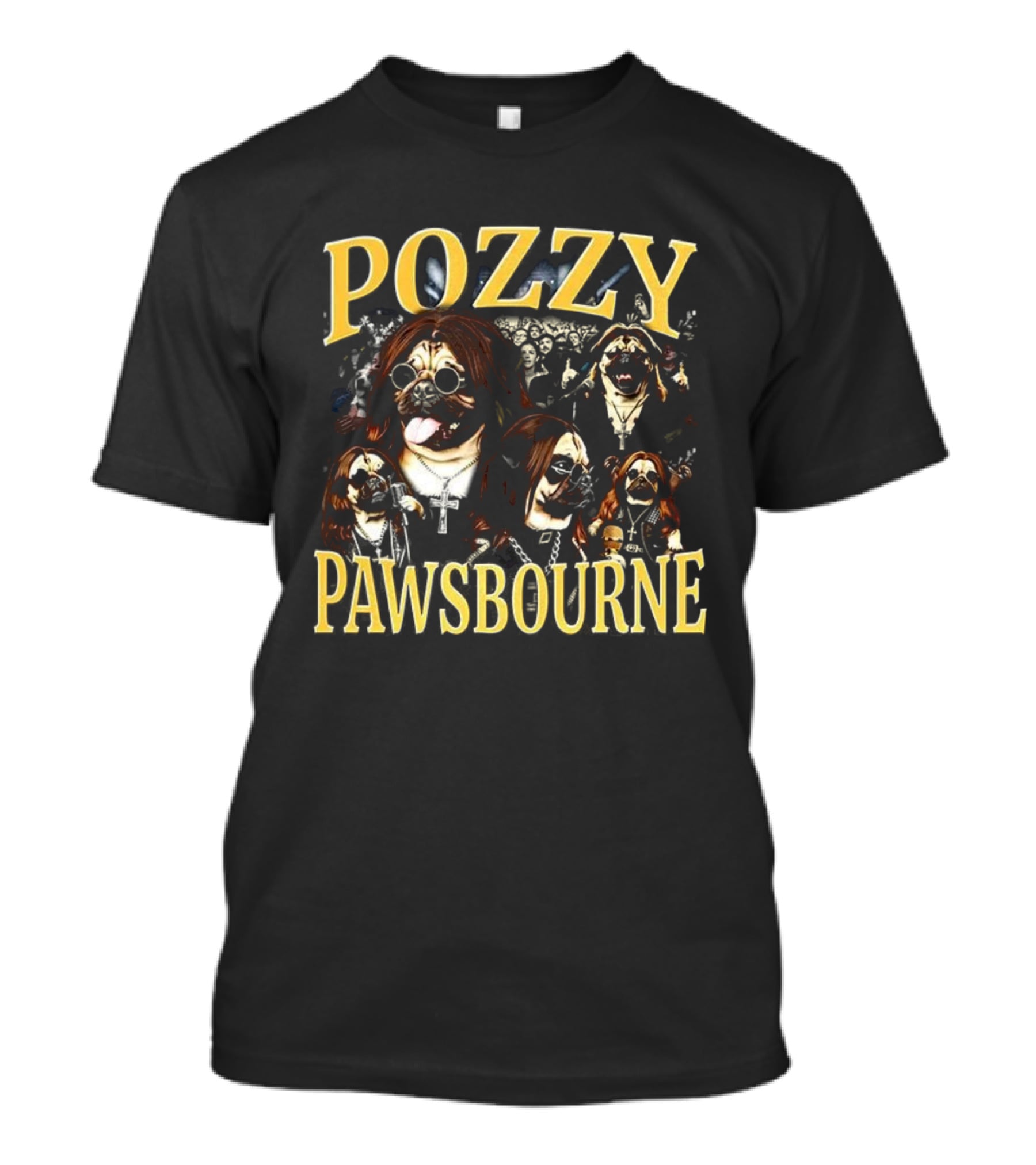 Pozzy Pawsbourne Dog Rock Music Parody Icons T-Shirt