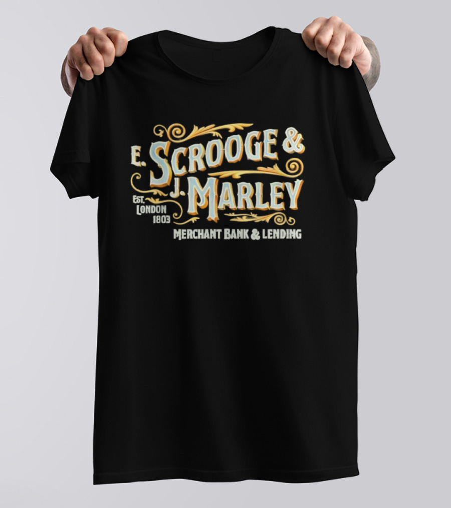 F. Scrooge & J. Marley Est 1803 London Merchant Bank & Lending T-Shirt