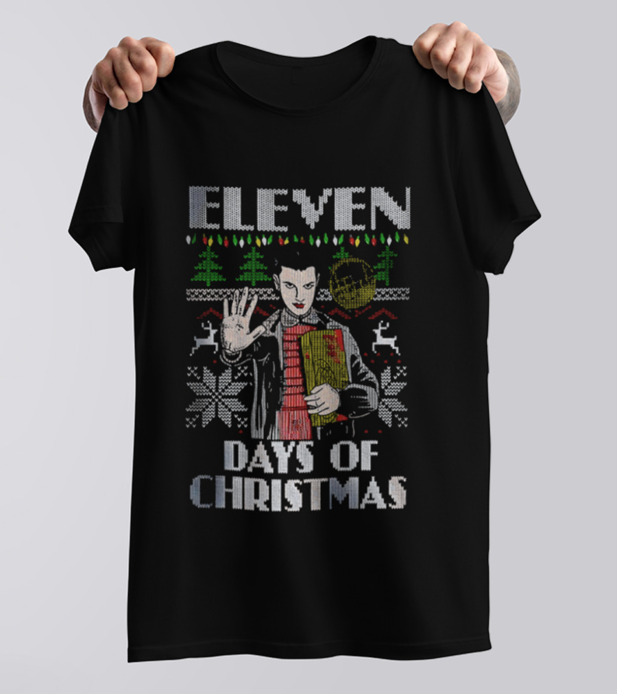 Eleven Christmas Stranger Things Holiday 2025 Sweater Style T-Shirt