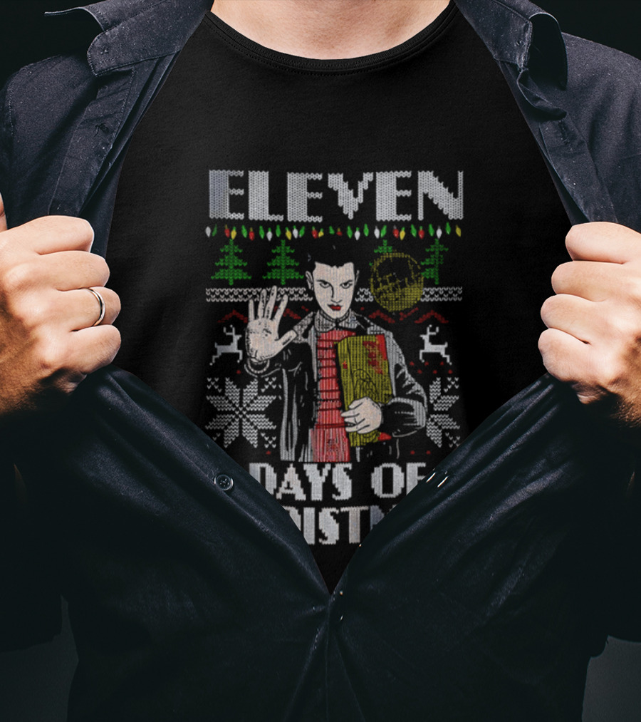 Eleven Christmas Stranger Things Holiday 2025 Sweater Style T-Shirt
