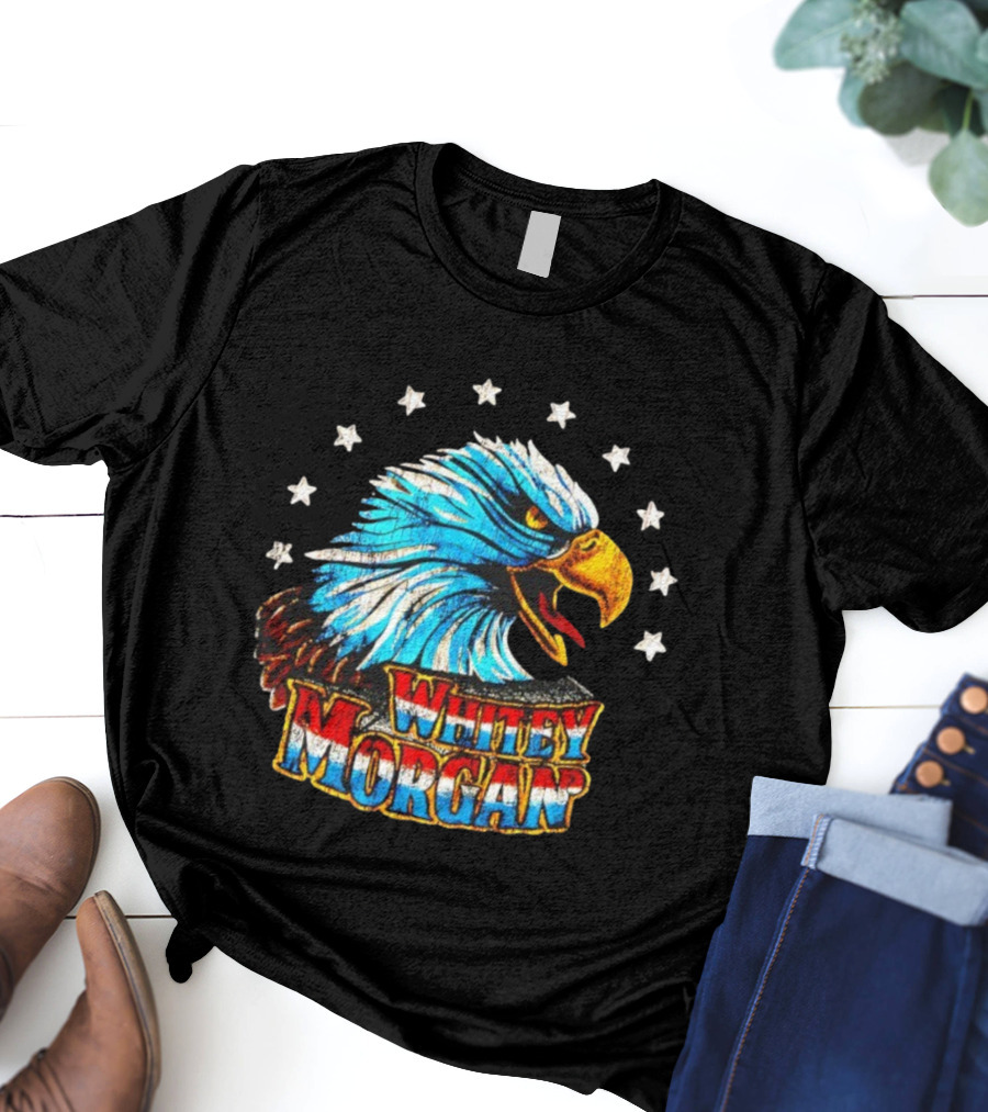 Whitey Morgan Screamin’ Eagle Stars Patriotic Style T-Shirt