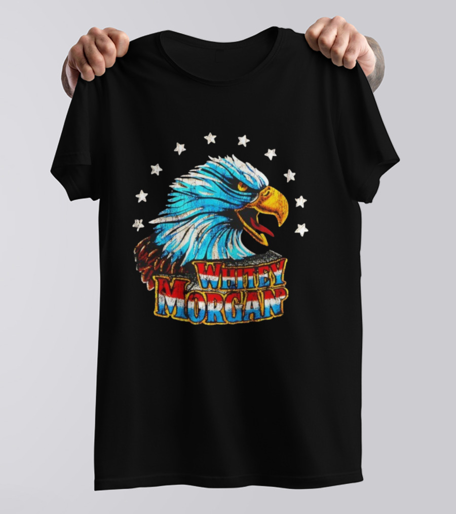 Whitey Morgan Screamin’ Eagle Stars Patriotic Style T-Shirt