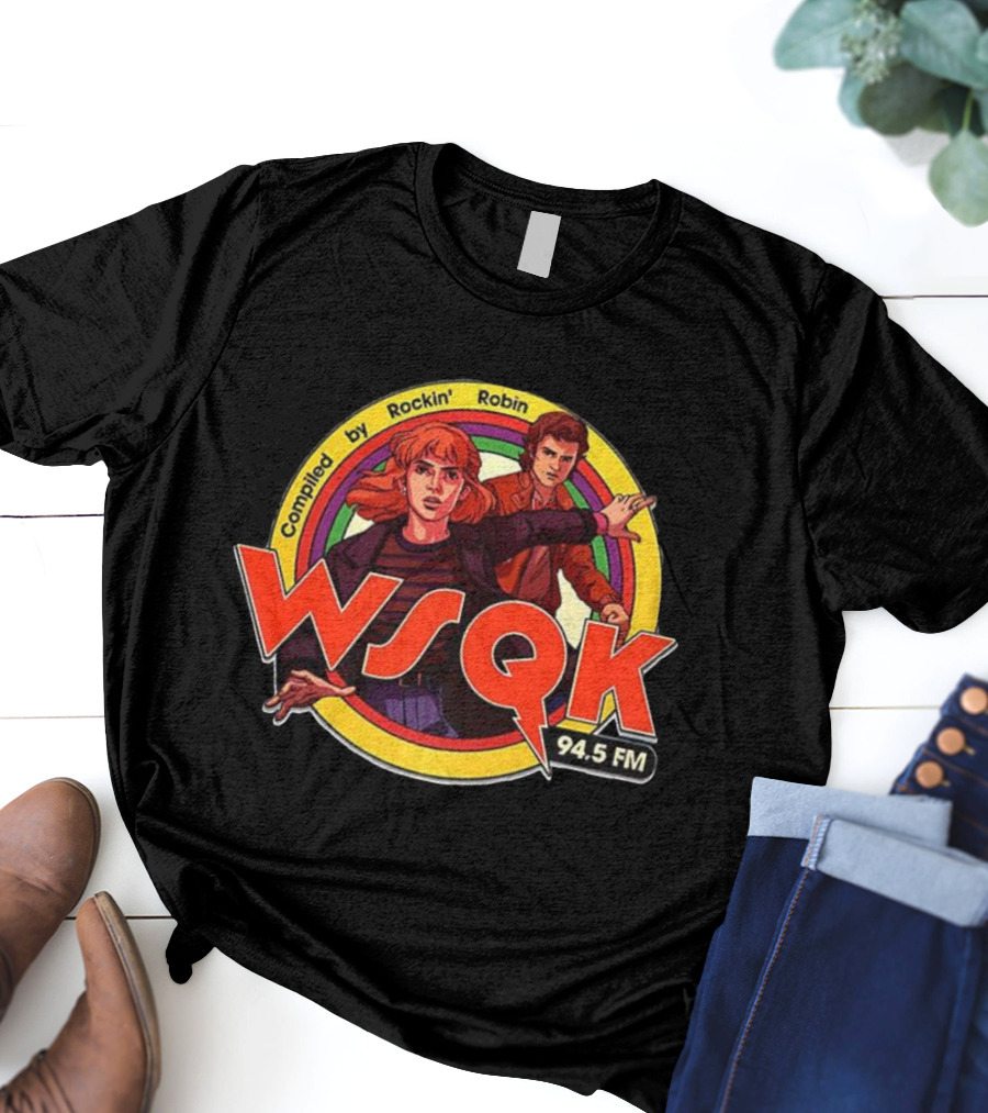 WSQK 94.5 FM Compiled By Rockin’ Robin Retro Style T-Shirt