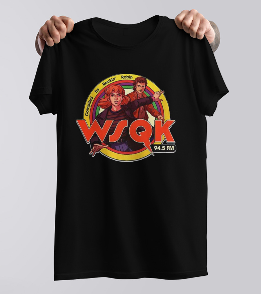 WSQK 94.5 FM Compiled By Rockin’ Robin Retro Style T-Shirt