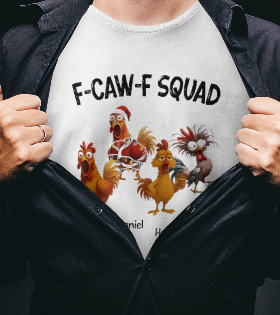 F-CAW-F Squad Funny Custom Names Sophia Daniel Holly Andy Ornament T-Shirt